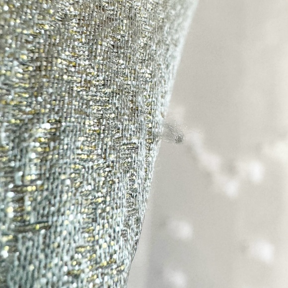 🎄 371. Ann Taylor Metallic‎ Brocade Mini A-Line Skirt Silver Gold 6P Retro Y2K - Picture 9 of 9